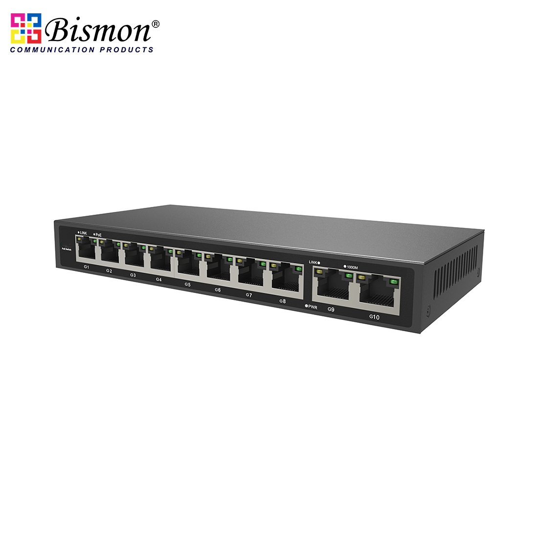 Full gigabit 10-port PoE switch